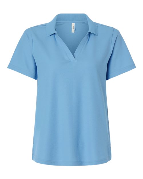Women's Resolve CVC Performance Pique Polo - Front - B263A7262 - Columbia Blue