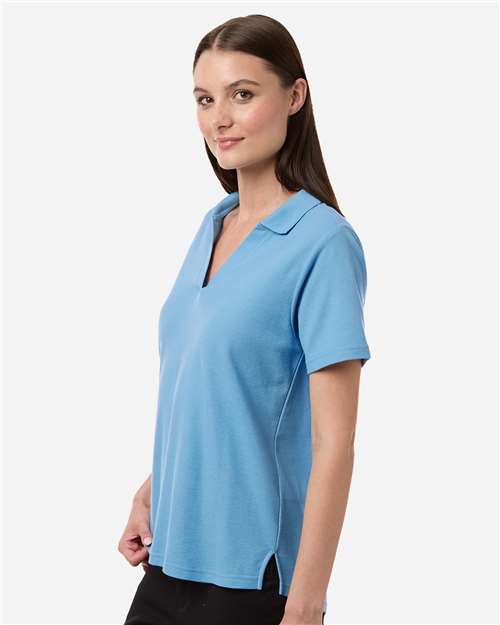 Women's Resolve CVC Performance Pique Polo - OnModelSide - B263A7262 - Columbia Blue