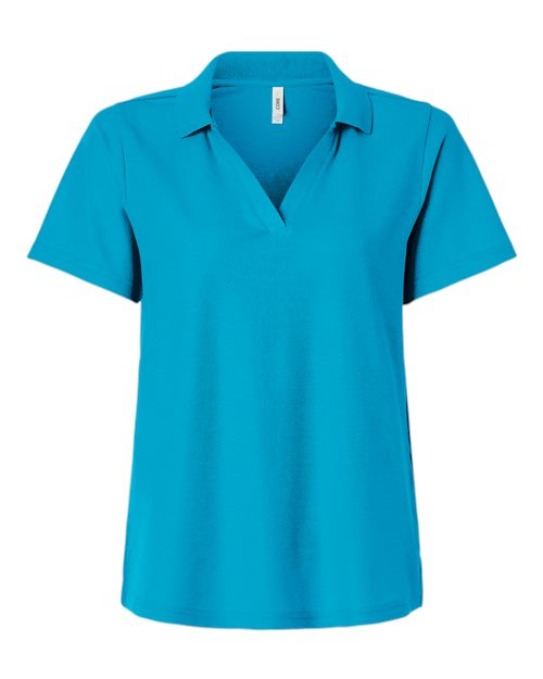 Women's Resolve CVC Performance Pique Polo - Front - B263A7762 - Electric Blue