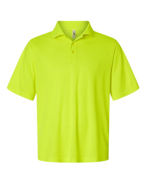 Men's Nova Performance Pique Polo - Front - B264A7163 - Safety Yellow
