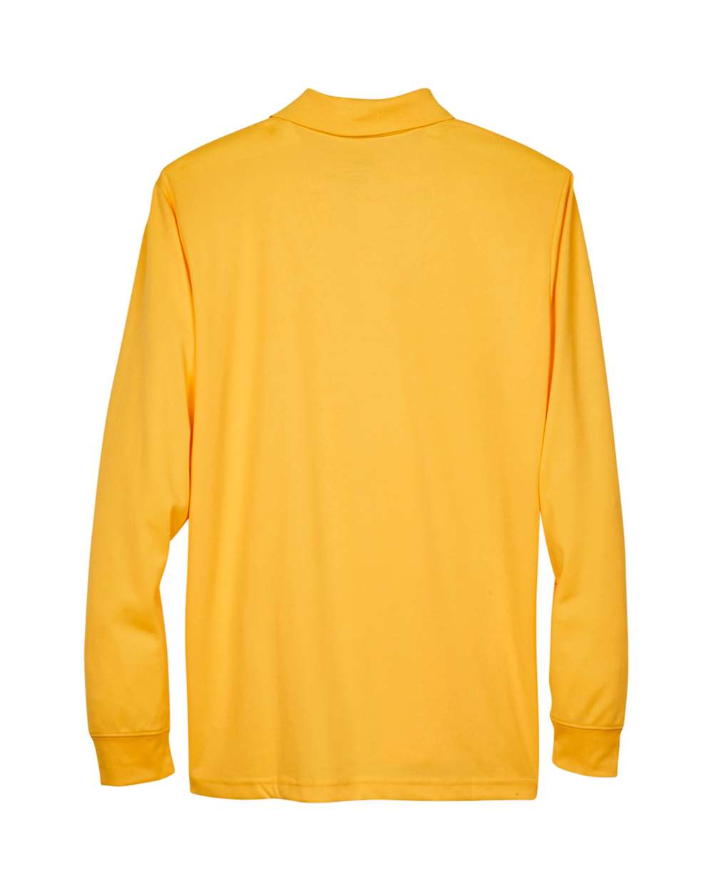 Men's Pinnacle Performance Long Sleeve Piqué Polo - Back - B237A7123 - Campus Gold