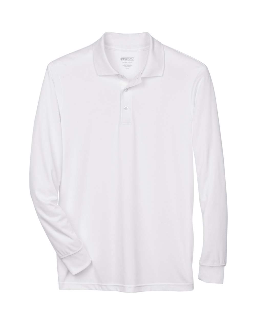 Men's Pinnacle Performance Long Sleeve Piqué Polo - Front - B237A7003 - White
