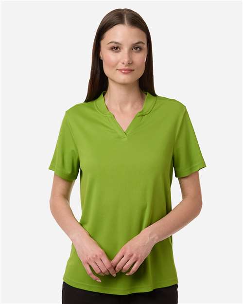 Women's Nova Performance Pique Polo - OnModelFront - B266A7172 - Acid Green