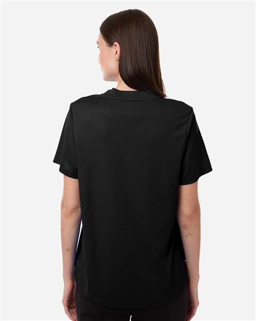 Women's Nova Performance Pique Polo - OnModelBack - B266A7502 - Black