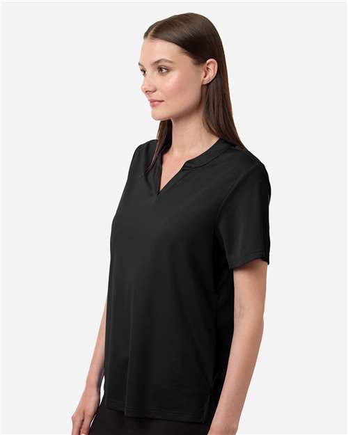 Women's Nova Performance Pique Polo - OnModelSide - B266A7502 - Black