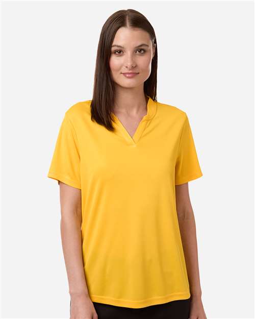 Women's Nova Performance Pique Polo - OnModelFront - B266A7122 - Campus Gold