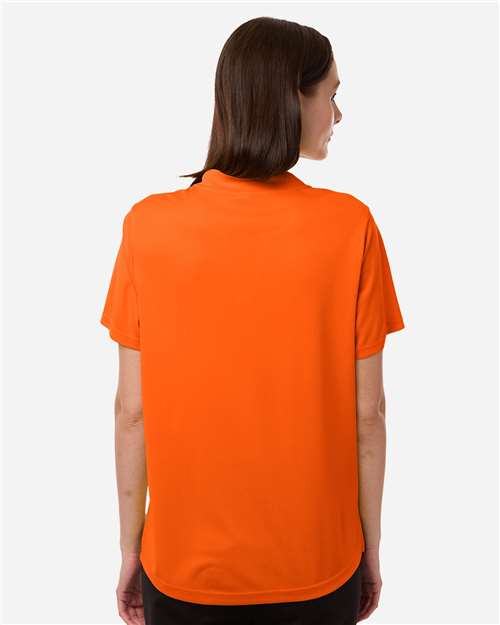 Women's Nova Performance Pique Polo - OnModelBack - B266A7662 - Campus Orange