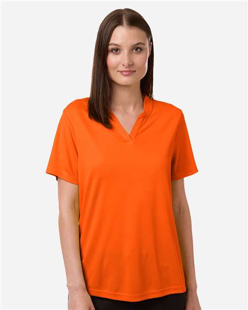 Women's Nova Performance Pique Polo - OnModelFront - B266A7662 - Campus Orange