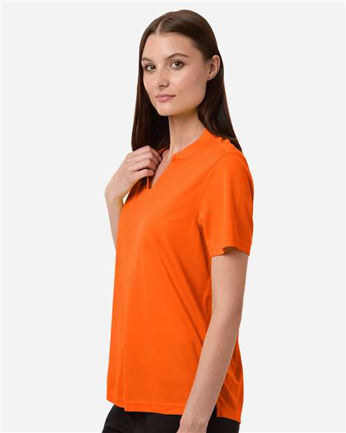 Women's Nova Performance Pique Polo - OnModelSide - B266A7662 - Campus Orange
