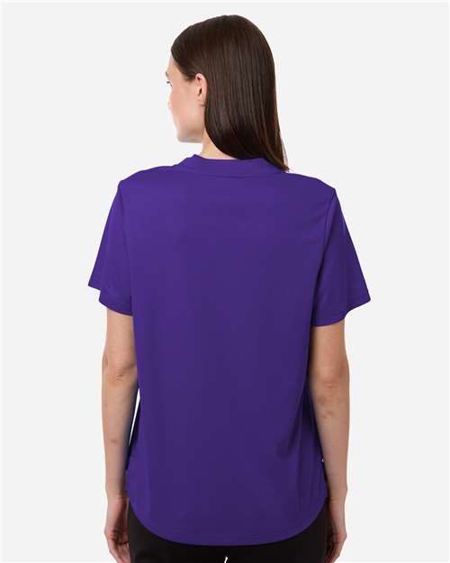 Women's Nova Performance Pique Polo - OnModelBack - B266A7672 - Campus Purple
