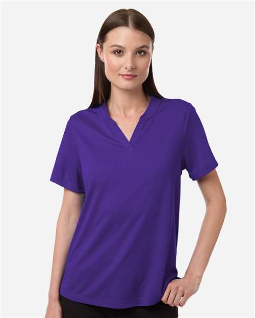Women's Nova Performance Pique Polo - OnModelFront - B266A7672 - Campus Purple