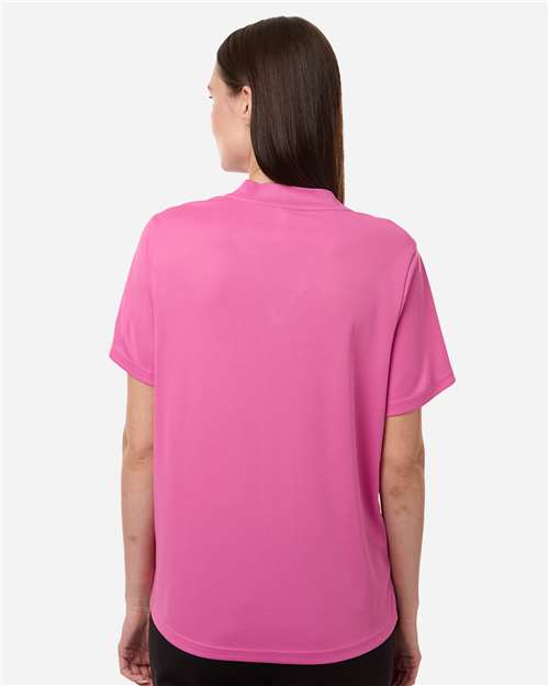 Women's Nova Performance Pique Polo - OnModelBack - B266A7302 - Charity Pink