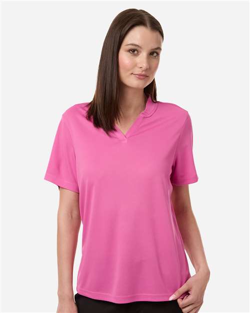Women's Nova Performance Pique Polo - OnModelFront - B266A7302 - Charity Pink
