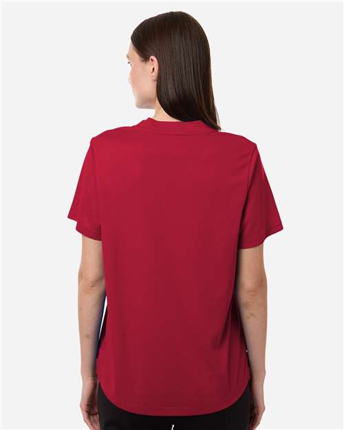 Women's Nova Performance Pique Polo - OnModelBack - B266A7702 - Classic Red