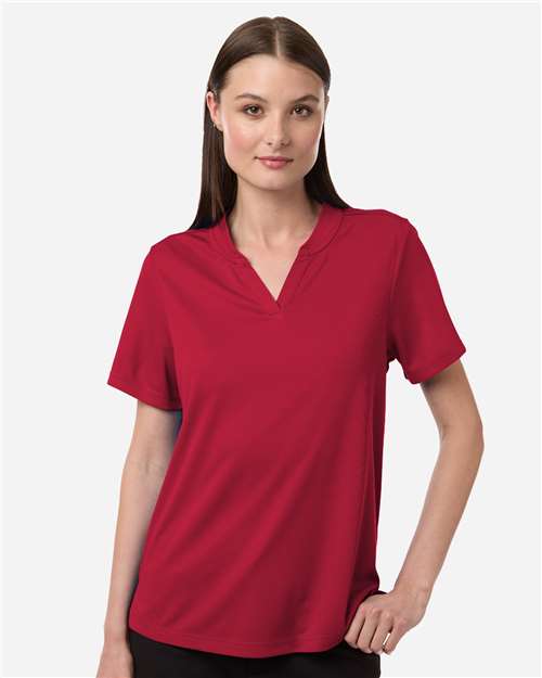 Women's Nova Performance Pique Polo - OnModelFront - B266A7702 - Classic Red