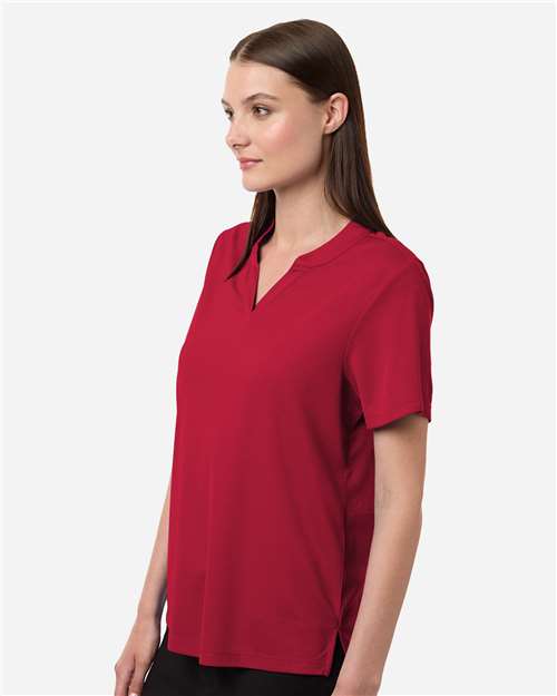 Women's Nova Performance Pique Polo - OnModelSide - B266A7702 - Classic Red