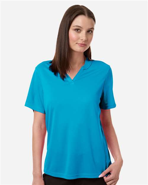 Women's Nova Performance Pique Polo - OnModelFront - B266A7762 - Electric Blue