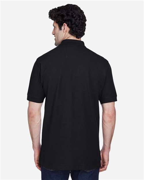 Men's Pima Piqué Polo - OnModelBack - B591B2502 - Black