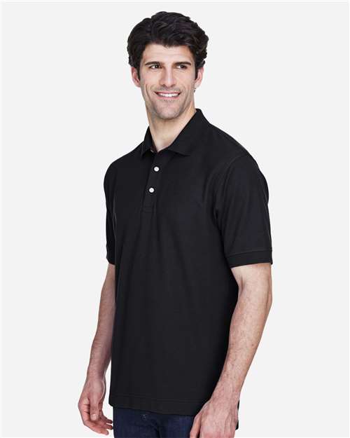 Men's Pima Piqué Polo - OnModelSide - B591B2502 - Black