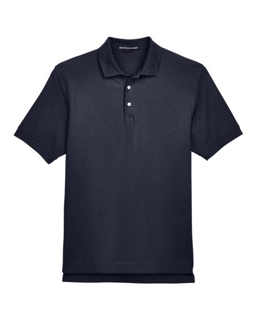 Men's Pima Piqué Polo - Front - B591B2654 - Navy