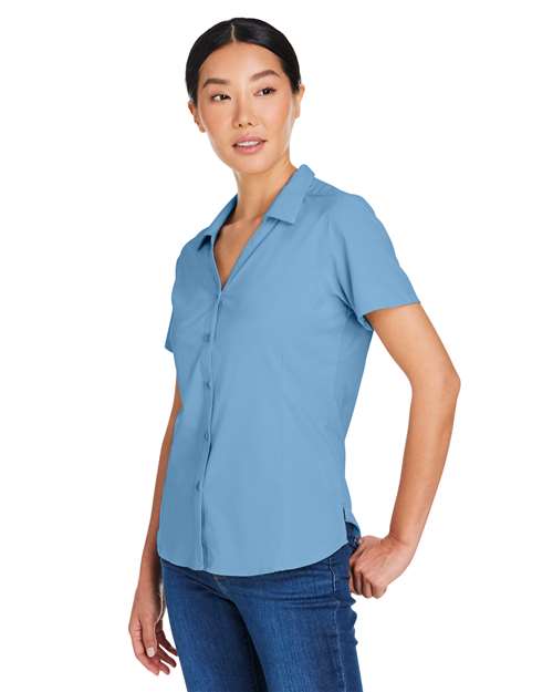 Women's Ultra UVP® Marina Shirt - OnModelSide - B293A7262 - Columbia Blue