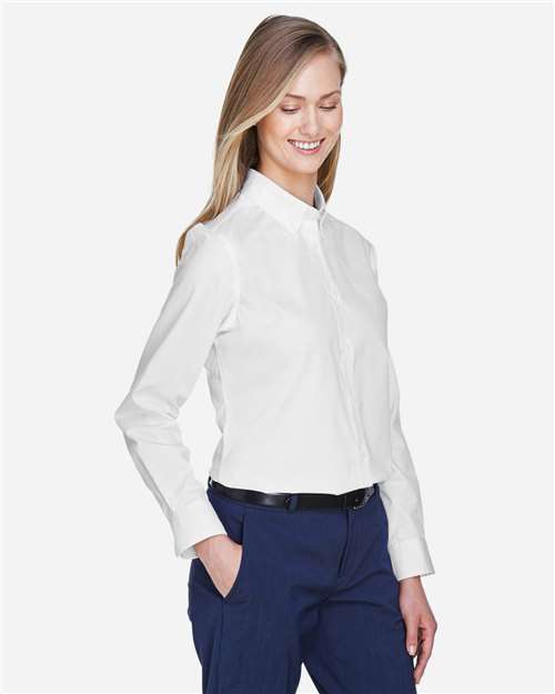 Women's Operate Twill Shirt - OnModelSide - B216A7002 - White