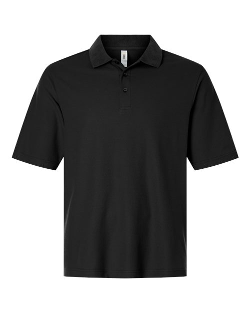Men's Tall Resolve CVC Performance Pique Polo - Front - B262A7505 - Black