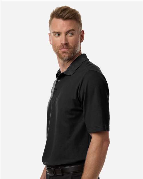 Men's Tall Resolve CVC Performance Pique Polo - OnModelSide - B262A7505 - Black