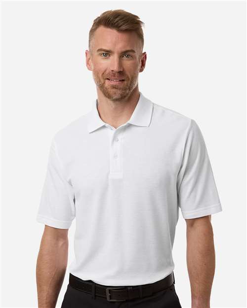 Men's Tall Resolve CVC Performance Pique Polo - OnModelFront - B262A7005 - White