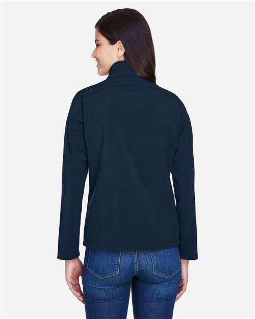 Women's Cruise Two-Layer Fleece Bonded Soft Shell Jacket - OnModelBack - B210A7652 - Classic Navy