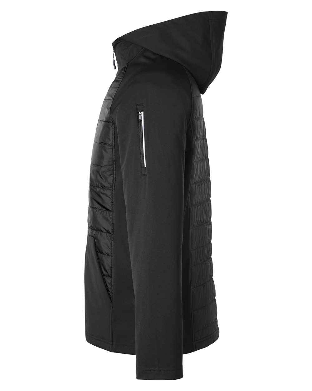 Unisex Techno Lite Hybrid Hooded Jacket - DirectSide - B323A7502 - Black