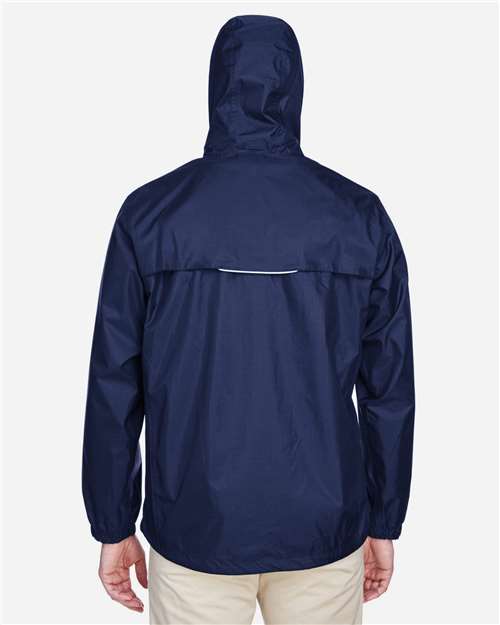 Men's Climate Seam Sealed Lightweight Variegated Ripstop Jacket - OnModelBack - B230A7657 - Classic Navy