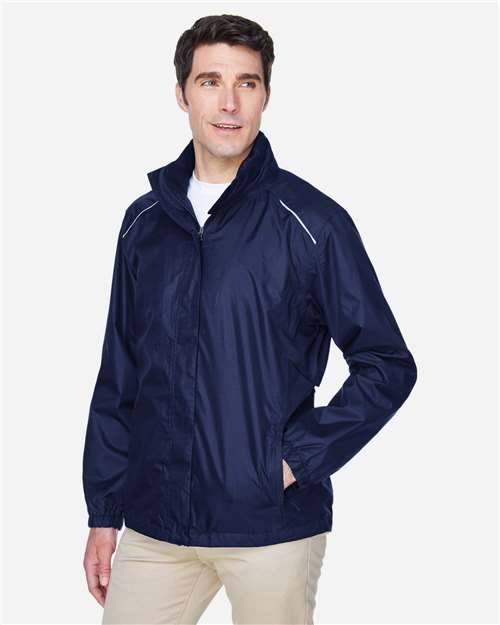Men's Climate Seam Sealed Lightweight Variegated Ripstop Jacket - OnModelSide - B230A7657 - Classic Navy