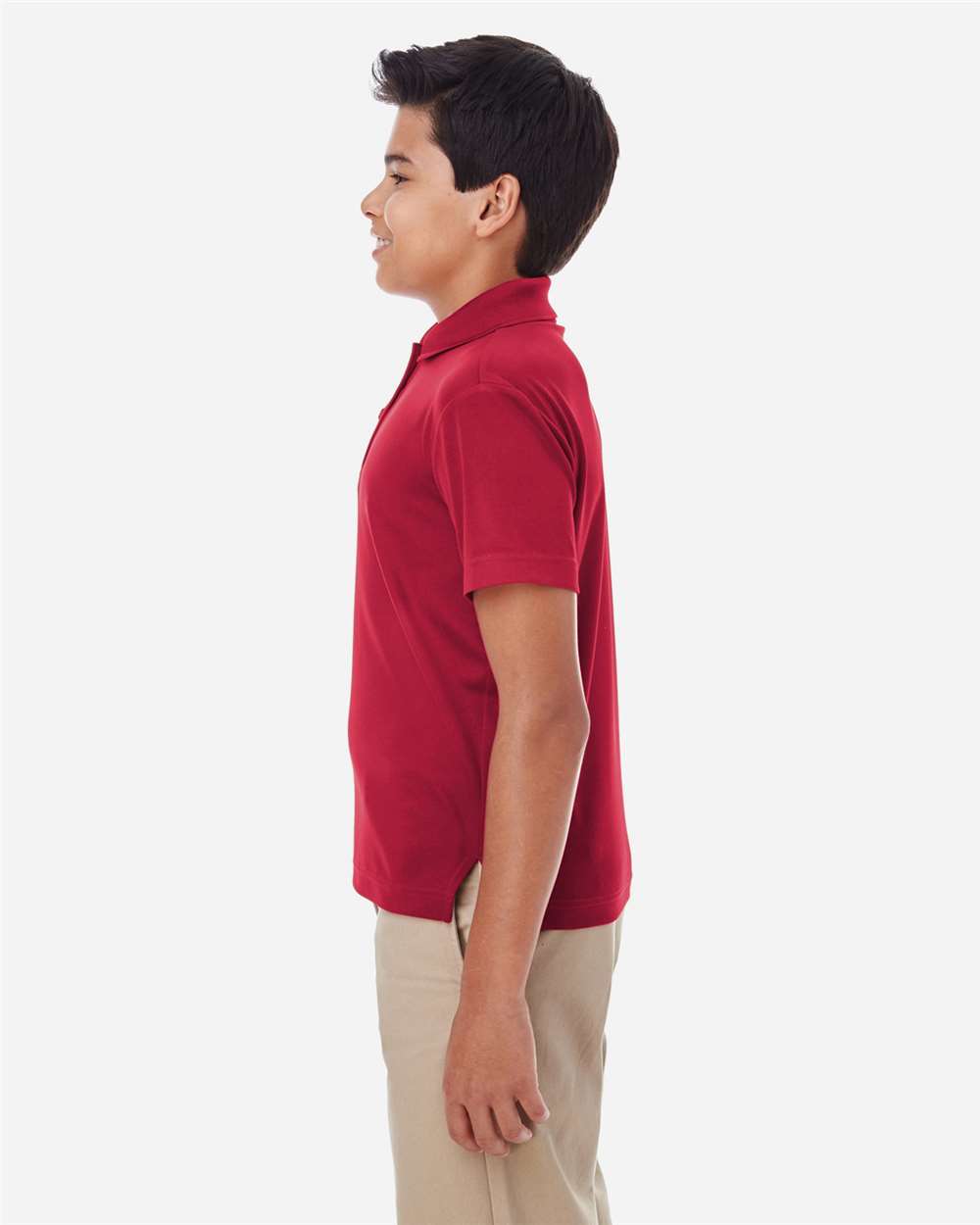 Youth Origin Performance Piqué Polo - OnModelSide - B225A7703 - Classic Red