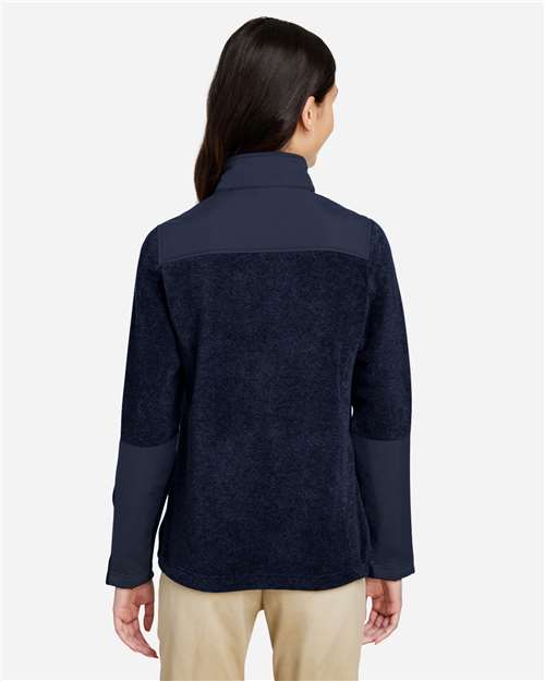 Women's Journey Summit Hybrid Full-Zip - OnModelBack - B325A7653 - Classic Navy/ Classic Navy