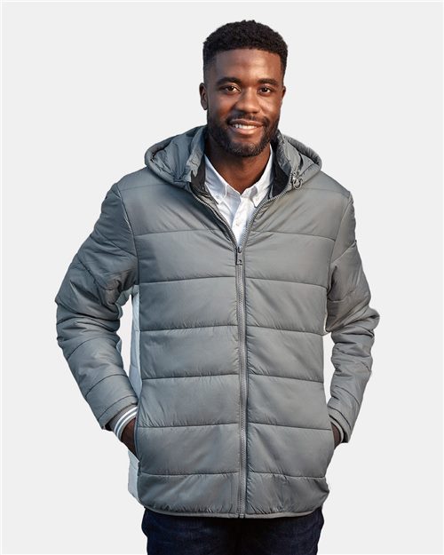 Men's Nautical Mile Hooded Puffer Jacket - styleImage
