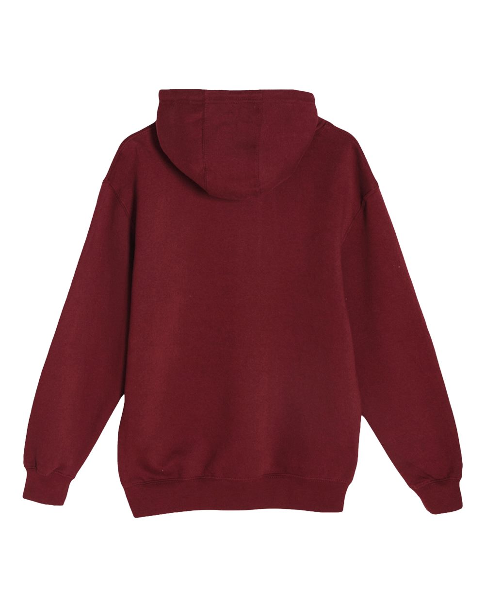 Premium Pullover Hooded Sweatshirt - Back - B487C9532 - Burgundy