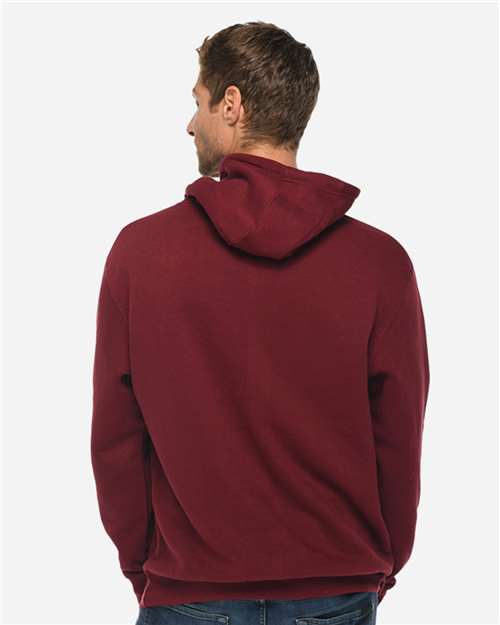 Unisex Premium Pullover Hooded Sweatshirt - OnModelBack - B487C9532 - Burgundy