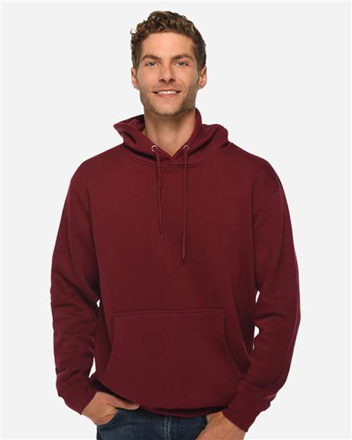 Unisex Premium Pullover Hooded Sweatshirt - OnModelFront - B487C9532 - Burgundy