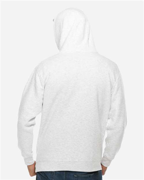 Unisex Premium Pullover Hooded Sweatshirt - OnModelBack - B487C9248 - Oatmeal Heather