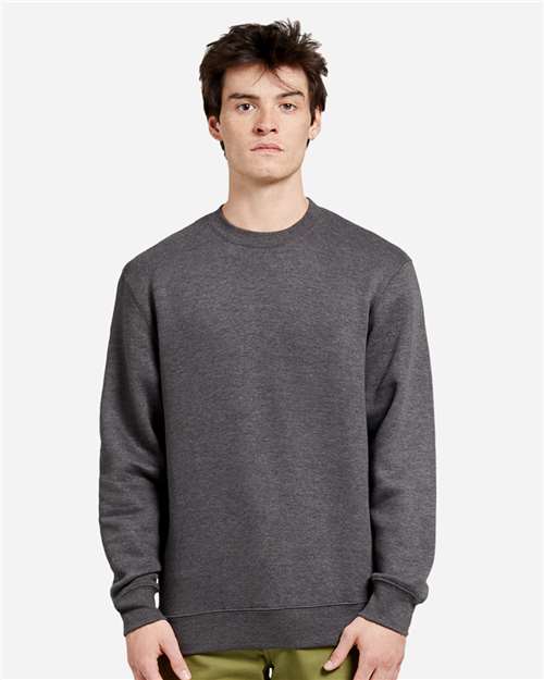 Unisex Premium Crewneck Sweatshirt - OnModelFront - B489C9598 - Charcoal Heather