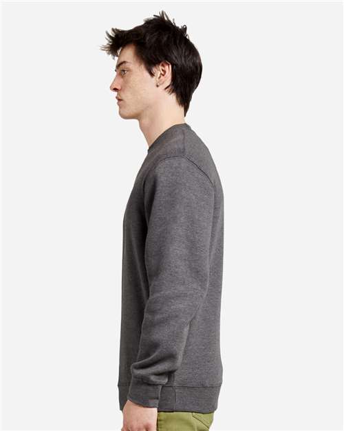 Unisex Premium Crewneck Sweatshirt - OnModelSide - B489C9598 - Charcoal Heather
