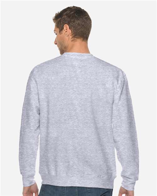 Unisex Premium Crewneck Sweatshirt - OnModelBack - B489C9098 - Heather Grey