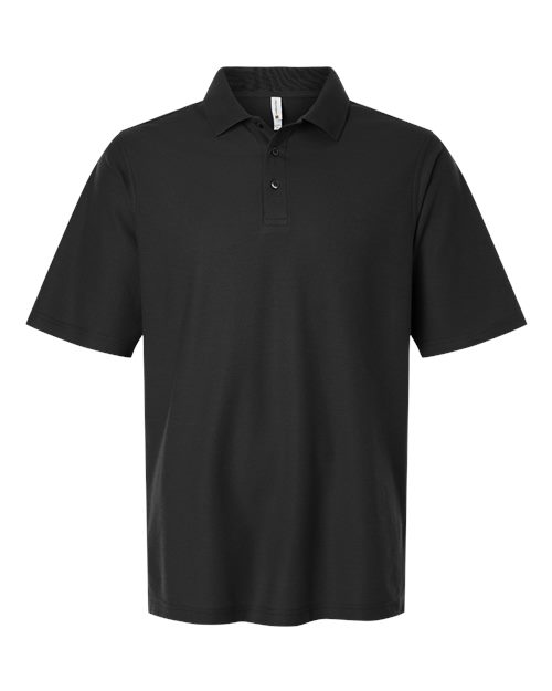 Men's Maverick CVC Pique Polo - Front - B185B9503 - Black