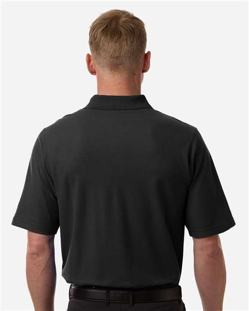 Men's Maverick CVC Pique Polo - OnModelBack - B185B9503 - Black