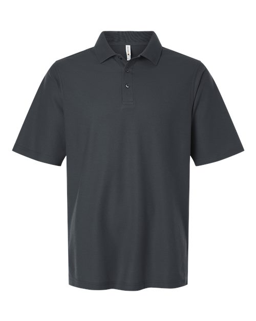 Men's Maverick CVC Pique Polo - Front - B185B9593 - Dark Charcoal