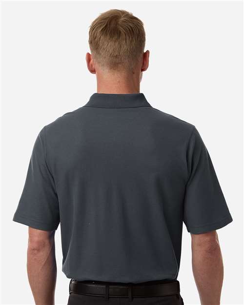 Men's Maverick CVC Pique Polo - OnModelBack - B185B9593 - Dark Charcoal