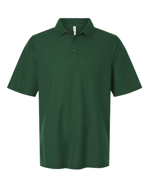 Men's Maverick CVC Pique Polo - Front - B185B9543 - Dark Green