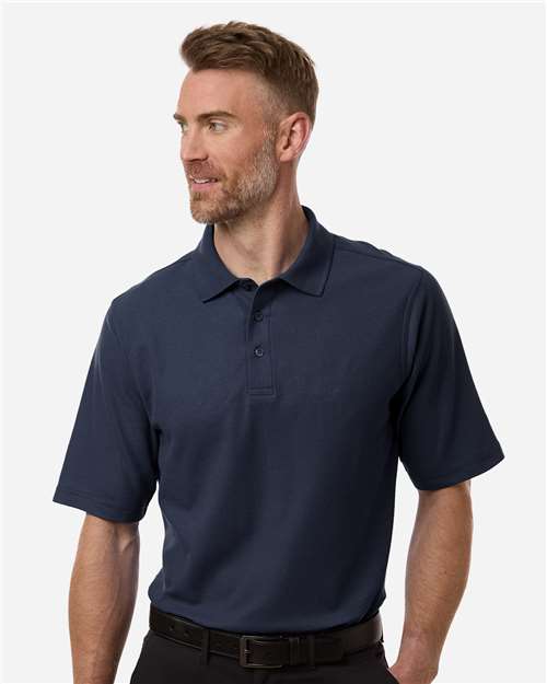 Men's Maverick CVC Pique Polo - OnModelFront - B185B9653 - Dark Navy