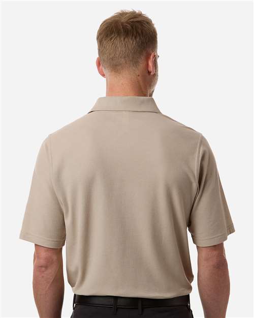 Men's Maverick CVC Pique Polo - OnModelBack - B185B9243 - Khaki